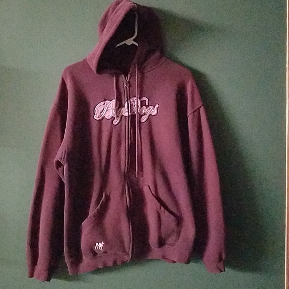 Big dog hooded zipper sweatshirt